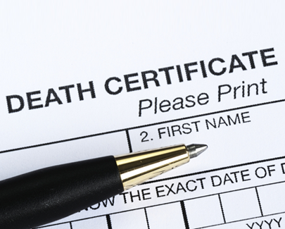 death certificate